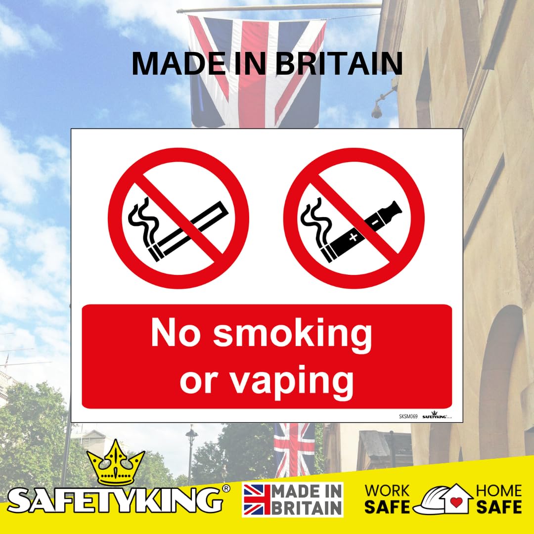 SAFETYKING® 13PCS 180cm x 135cm No Smoking No Vaping Sticker