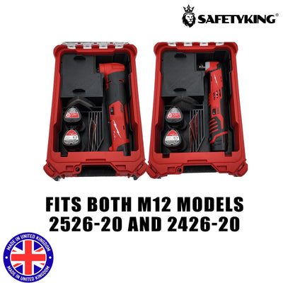 SAFETYKING® M12 Multitool Liner Compatible With Milwaukee Packout Compact Box (48-22-8435) Precision Rigid Insert for Organizer (Insert Only, Tools & Box Not Included)