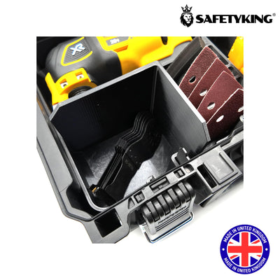 SAFETYKING® 20V Oscillating Multi-tool Organizer Compatible With Dewalt Tough System Deep Compact Organizer Precision Rigid Insert for Organizer (Insert Only, Tools Box Not Included)