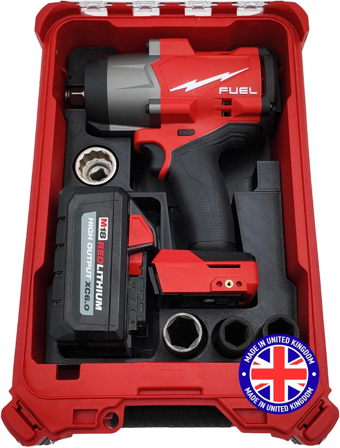KAIZENKING Milwaukee Packout insert for M18 FUEL High Torque Impact Wrench — view 1