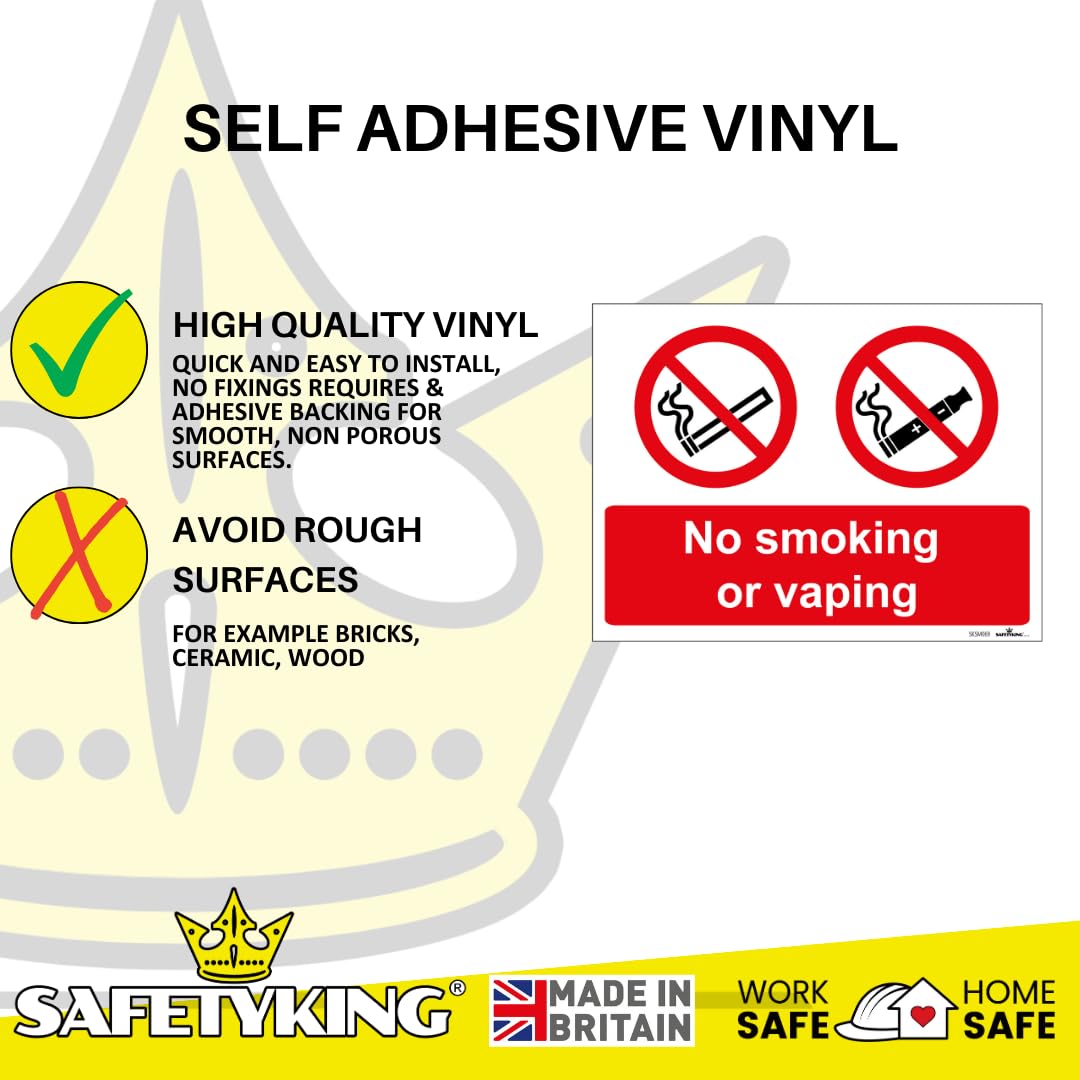 SAFETYKING® 13PCS 180cm x 135cm No Smoking No Vaping Sticker