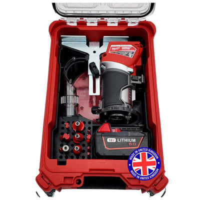 Safety King Milwaukee Packout Compatible Liner Organiser for Packout Compact Box (48-22-8435) – Precision Rigid Insert for M18 Router Organizer (Insert Only, Tools & Box Not Included)