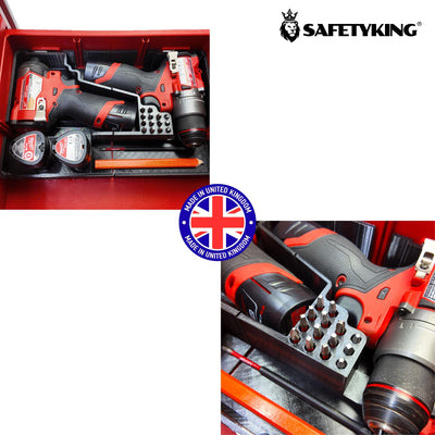 Milwaukee compatible Packout M12 Drill Driver Organizer Milwaukee Packout 2 and 3 Drawer Tool Boxes – Precision Rigid Insert (Insert Only, Tools & Box Not Included) – Made in UK